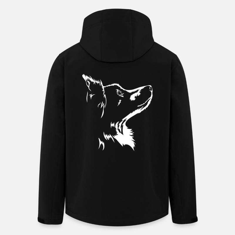Border Collie Hunde Hunde Hyrdehunde Wilsigns - Stanley/Stella herre softshelljakke i genanvendt polyester Discoverer - sort