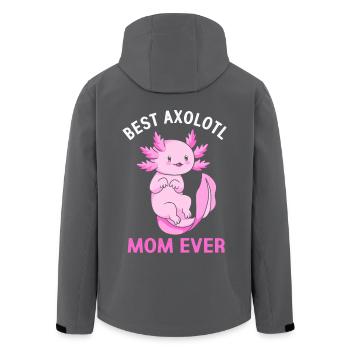 Axolotl Mom Mom - Men’s Recycled Softshell Jacket by Stanley/Stella - black - Back - AI Model Male 185 light (185cm)