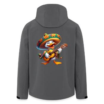 Cinco de Mayo Duck Guitarist - Men’s Recycled Softshell Jacket by Stanley/Stella - black - Back - AI Model Male 185 light (185cm)