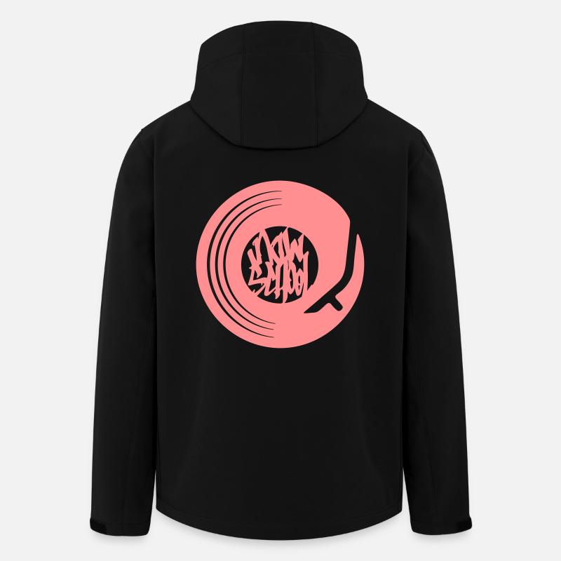 Now-School Vinyl Logo (Pink) - Men’s Recycled Softshell Jacket by Stanley/Stella - black