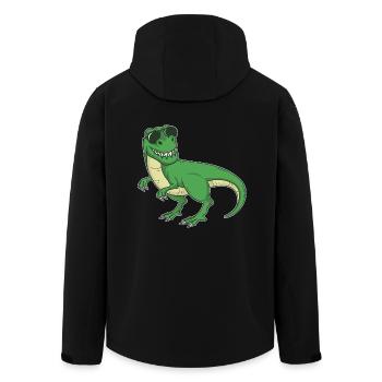 Cool Tyrannosaurus Rex - Dinosaure T-Rex - Veste softshell homme en polyester recyclé Stanley/Stella - noir - Dos - AI Model Male 185 light (185cm)
