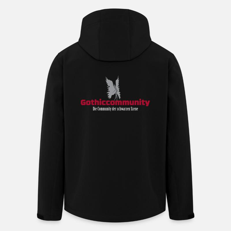 Logo_mit_Engel_und_Beschreibung - Recycelte Männer Softshell-Jacke von Stanley/Stella - Schwarz