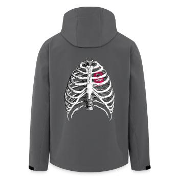 Kettlebell Heart // Love - Men’s Recycled Softshell Jacket by Stanley/Stella - black - Back - AI Model Male 185 light (185cm)