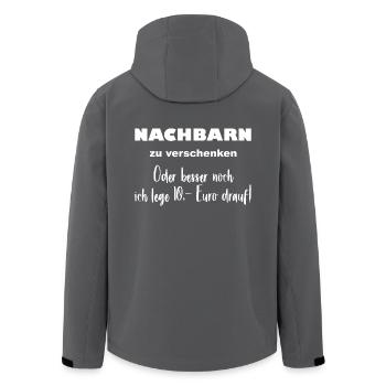 Nachbarschaft - Nachbarn zu verschenken - Recycelte Männer Softshell-Jacke von Stanley/Stella - Anthrazit - Hinten - AI Model Male 185 light (185cm)