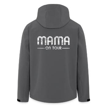 Mama on Tour - vintage - Recycelte Männer Softshell-Jacke von Stanley/Stella - Anthrazit - Hinten - AI Model Male 185 light (185cm)