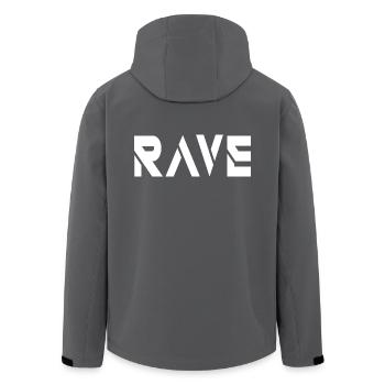 Rave - Recycelte Männer Softshell-Jacke von Stanley/Stella - Anthrazit - Hinten - AI Model Male 185 light (185cm)