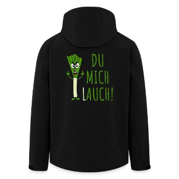 Poireaux dire que vous me Lauch en vert - Veste softshell homme en polyester recyclé Stanley/Stella - noir - Dos - AI Model Male 185 light (185cm)