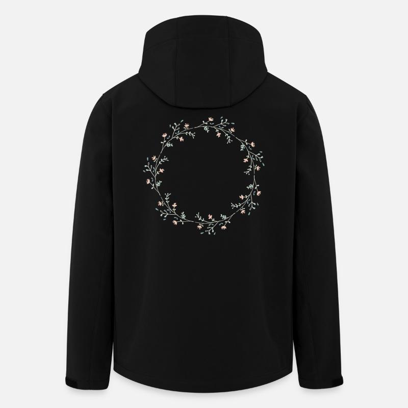 Blumen - Recycelte Männer Softshell-Jacke von Stanley/Stella - Schwarz