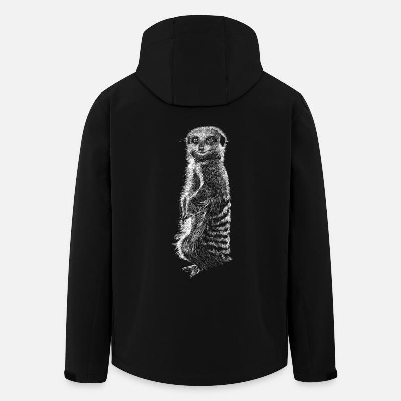 Erdmännchen - Recycelte Männer Softshell-Jacke von Stanley/Stella - Schwarz