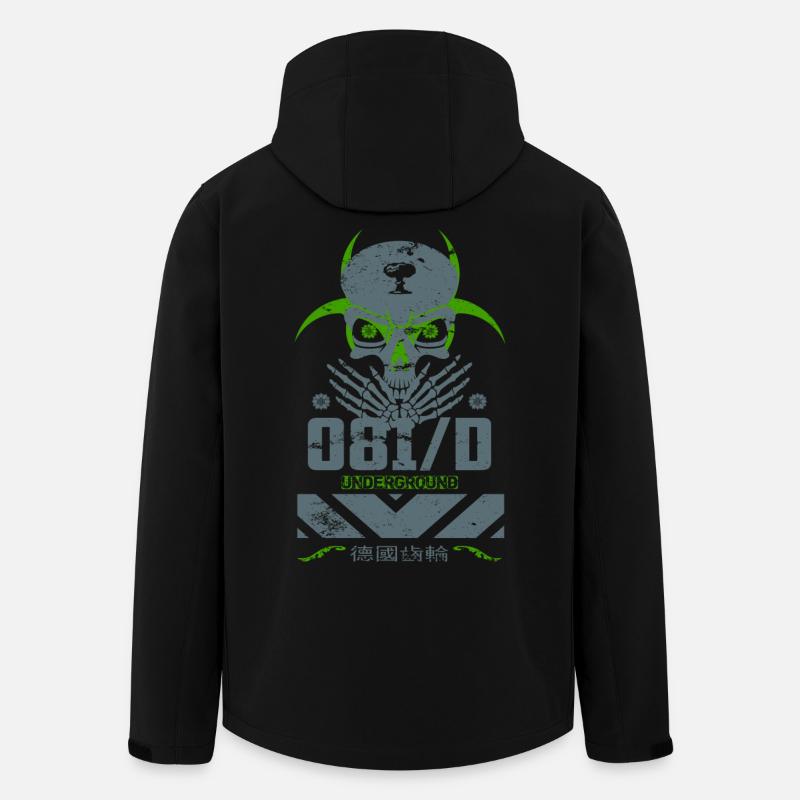 Underground Skull - Veste softshell homme en polyester recyclé Stanley/Stella - noir