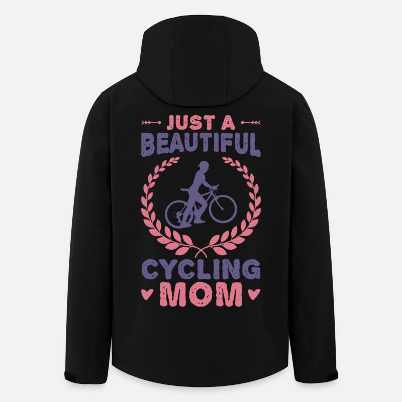 Radfahrer Mama - Recycelte Männer Softshell-Jacke von Stanley/Stella - Schwarz