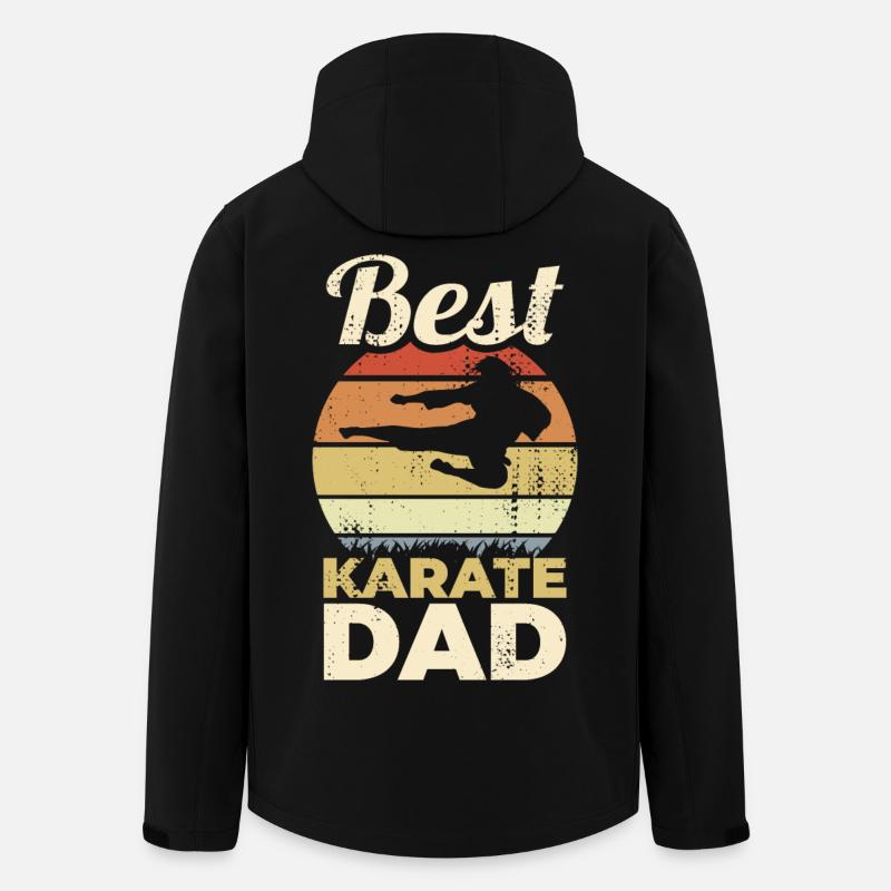 Bester Karate Papa - Recycelte Männer Softshell-Jacke von Stanley/Stella - Schwarz