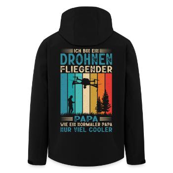 Drohnenpilot Papa Geschenk Drohne Männer - Recycelte Männer Softshell-Jacke von Stanley/Stella - Schwarz - Hinten - AI Model Male 185 light (185cm)