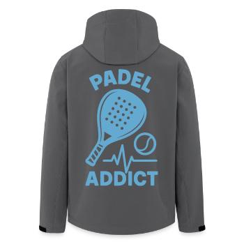 Padel Addict Padel Joueur de Tennis Drôle - Veste softshell homme en polyester recyclé Stanley/Stella - noir - Dos - AI Model Male 185 light (185cm)