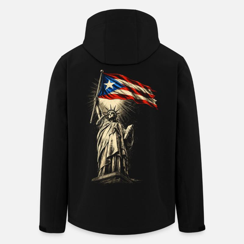 Puerto Rico Boricua - Recycelte Männer Softshell-Jacke von Stanley/Stella - Schwarz