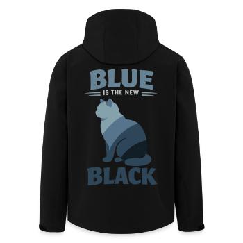 BKH Blue: Minimalist "Blue is the new Black" - Men’s Recycled Softshell Jacket by Stanley/Stella - black - Back - AI Model Male 185 light (185cm)