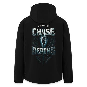 Freediving Freediving Chase Depths - Men’s Recycled Softshell Jacket by Stanley/Stella - black - Back - AI Model Male 185 light (185cm)