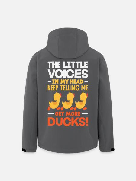 Funny Ducks Motif Ducks Lover Sayings - Men’s Recycled Softshell Jacket by Stanley/Stella - black