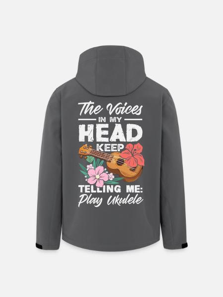 Funny Ukulele Designs and Sayings - Men’s Recycled Softshell Jacket by Stanley/Stella - black