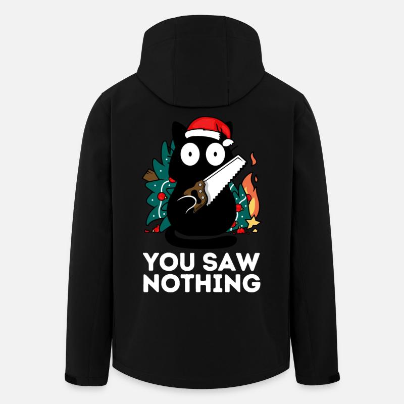 Weihnachten - Du hast nichts gesehen - Katzentannenbaum - Recycelte Männer Softshell-Jacke von Stanley/Stella - Schwarz