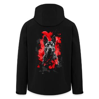 Malinois Portrait Chien Sport Chiens Belge - Veste softshell homme en polyester recyclé Stanley/Stella - noir - Dos - AI Model Male 185 light (185cm)