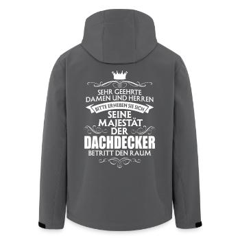 DACHDECKER - Recycelte Männer Softshell-Jacke von Stanley/Stella - Schwarz - Hinten - AI Model Male 185 light (185cm)
