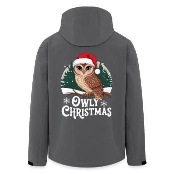 Eule Weihnachten Eulen Weihnachtpullover lustig - Recycelte Männer Softshell-Jacke von Stanley/Stella - Schwarz - Hinten - AI Model Male 185 light (185cm)