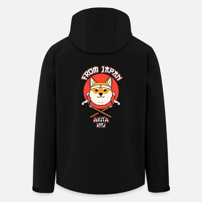 Akita Inu Japan - Recycelte Männer Softshell-Jacke von Stanley/Stella - Schwarz