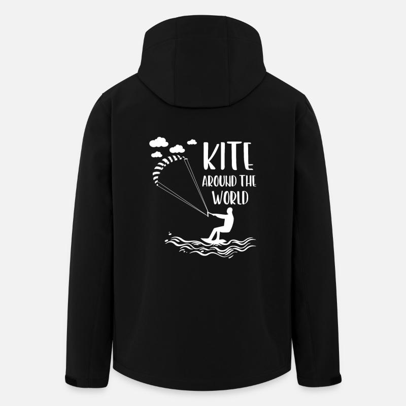 Kite Kite Surfen Kiten around World Wassersport - Recycelte Männer Softshell-Jacke von Stanley/Stella - Schwarz