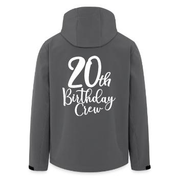 20th Birthday Crew B-day Party Squad 20 Jahre alt - Recycelte Männer Softshell-Jacke von Stanley/Stella - Schwarz - Hinten - AI Model Male 185 light (185cm)