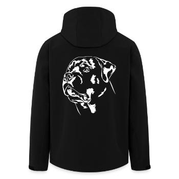 Rottweiler Portrait Chien Chien Rottie Wilsigns - Veste softshell homme en polyester recyclé Stanley/Stella - noir - Dos - AI Model Male 185 light (185cm)