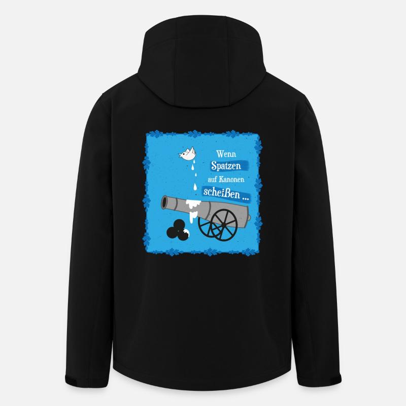 Anti Krieg Spatzen Kanone - Recycelte Männer Softshell-Jacke von Stanley/Stella - Schwarz