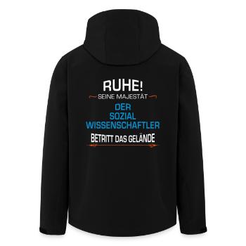 Sozialwissenschaftler Beruf - Recycelte Männer Softshell-Jacke von Stanley/Stella - Schwarz - Hinten - AI Model Male 185 light (185cm)