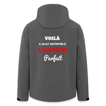 Voila a quoi ressemble l homme parfait - Veste softshell homme en polyester recyclé Stanley/Stella - noir - Dos - AI Model Male 185 light (185cm)