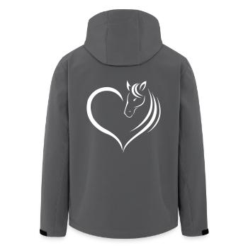 Love Horse - Men’s Recycled Softshell Jacket by Stanley/Stella - black - Back - AI Model Male 185 light (185cm)