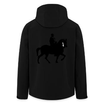 Pferd und Reiter | Ritter | Lanze Reiten Rüstung - Recycelte Männer Softshell-Jacke von Stanley/Stella - Schwarz - Hinten - AI Model Male 185 light (185cm)