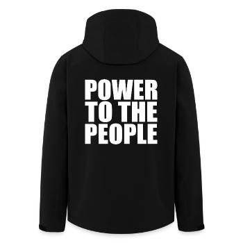 Power to the people - Veste softshell homme en polyester recyclé Stanley/Stella - noir - Dos - AI Model Male 185 light (185cm)
