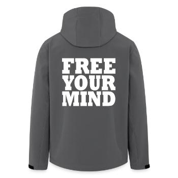 Free your mind - Veste softshell homme en polyester recyclé Stanley/Stella - charbon - Dos - AI Model Male 185 light (185cm)