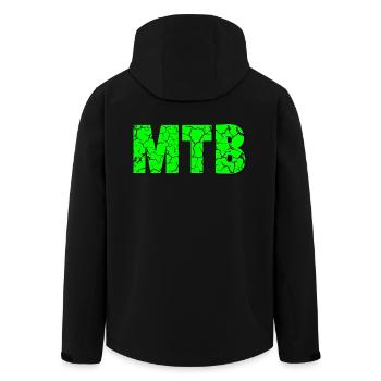 MTB - Recycelte Männer Softshell-Jacke von Stanley/Stella - Schwarz - Hinten - AI Model Male 185 light (185cm)