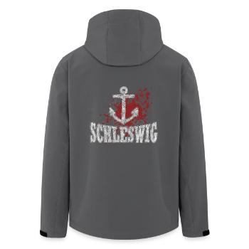 Schleswig Anker - Recycelte Männer Softshell-Jacke von Stanley/Stella - Schwarz - Hinten - AI Model Male 185 light (185cm)