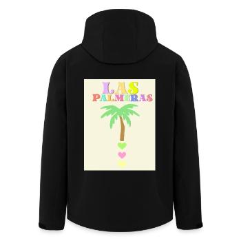 Pastel palm - Men’s Recycled Softshell Jacket by Stanley/Stella - black - Back - AI Model Male 185 light (185cm)