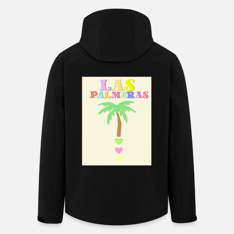 Palmier pastel - Veste softshell homme en polyester recyclé Stanley/Stella - noir