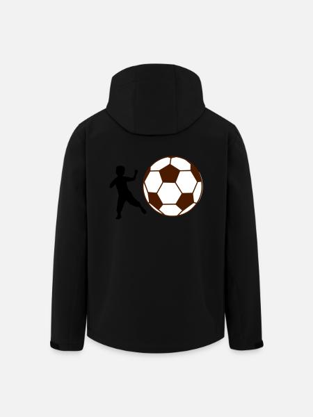Kind Fußball - Recycelte Männer Softshell-Jacke von Stanley/Stella - Schwarz