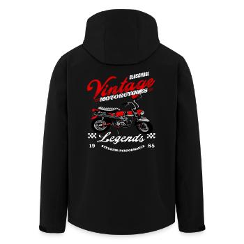 Mokick Moped Dax Kult - Recycelte Männer Softshell-Jacke von Stanley/Stella - Schwarz - Hinten - AI Model Male 185 light (185cm)