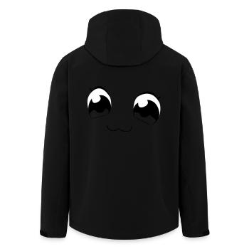 eyes - Men’s Recycled Softshell Jacket by Stanley/Stella - black - Back - AI Model Male 185 light (185cm)