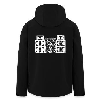010 soundsystem - Recycelte Männer Softshell-Jacke von Stanley/Stella - Schwarz - Hinten - AI Model Male 185 light (185cm)
