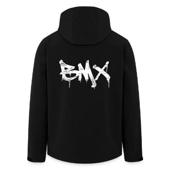 BMX - Recycelte Männer Softshell-Jacke von Stanley/Stella - Schwarz - Hinten - AI Model Male 185 light (185cm)