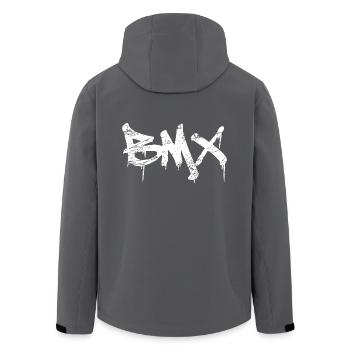 BMX - Men’s Recycled Softshell Jacket by Stanley/Stella - anthracite - Back - AI Model Male 185 light (185cm)