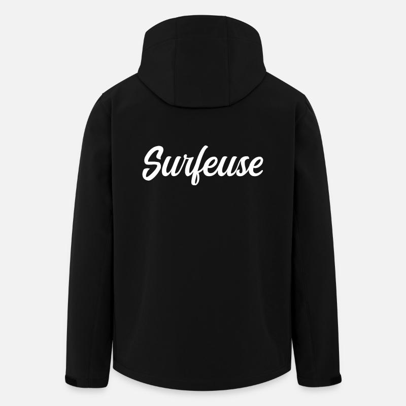 Surfeuse - Veste softshell homme en polyester recyclé Stanley/Stella - noir