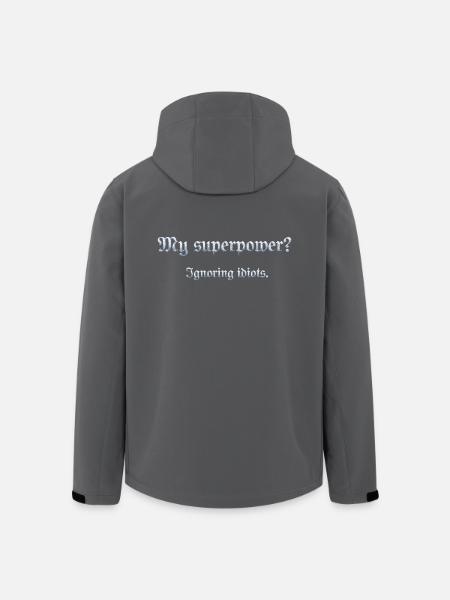 Humorous superpower sentence with wit - Men’s Recycled Softshell Jacket by Stanley/Stella - black